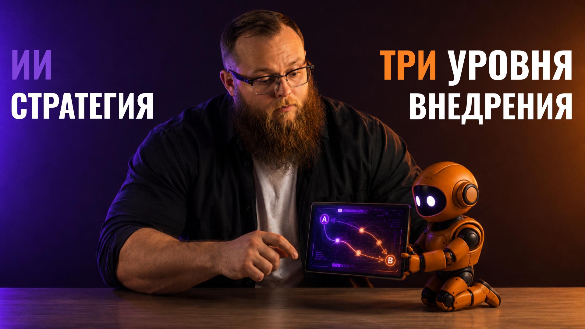 ИИ-стратегия: три уровня внедрения ИИ-агентов в бизнес — обложка
